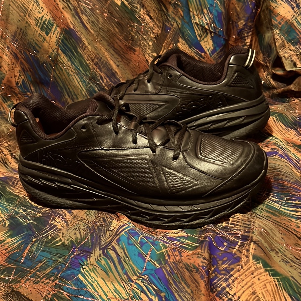 HOKA One One BONDIE ltr ALL LEATHER | Triple Black | hard to find Super …
